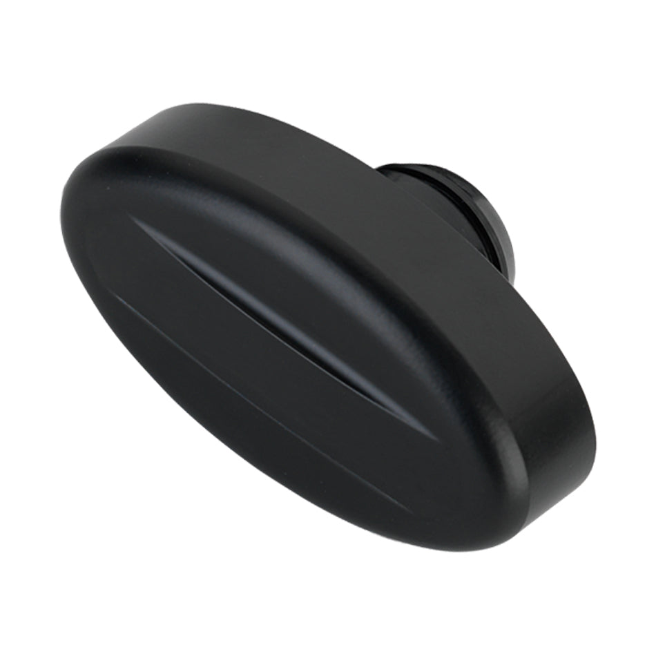 Breather Retro Plain Black 1-1/4in Hole Valve Cover Breathers and Components Billet Specialties