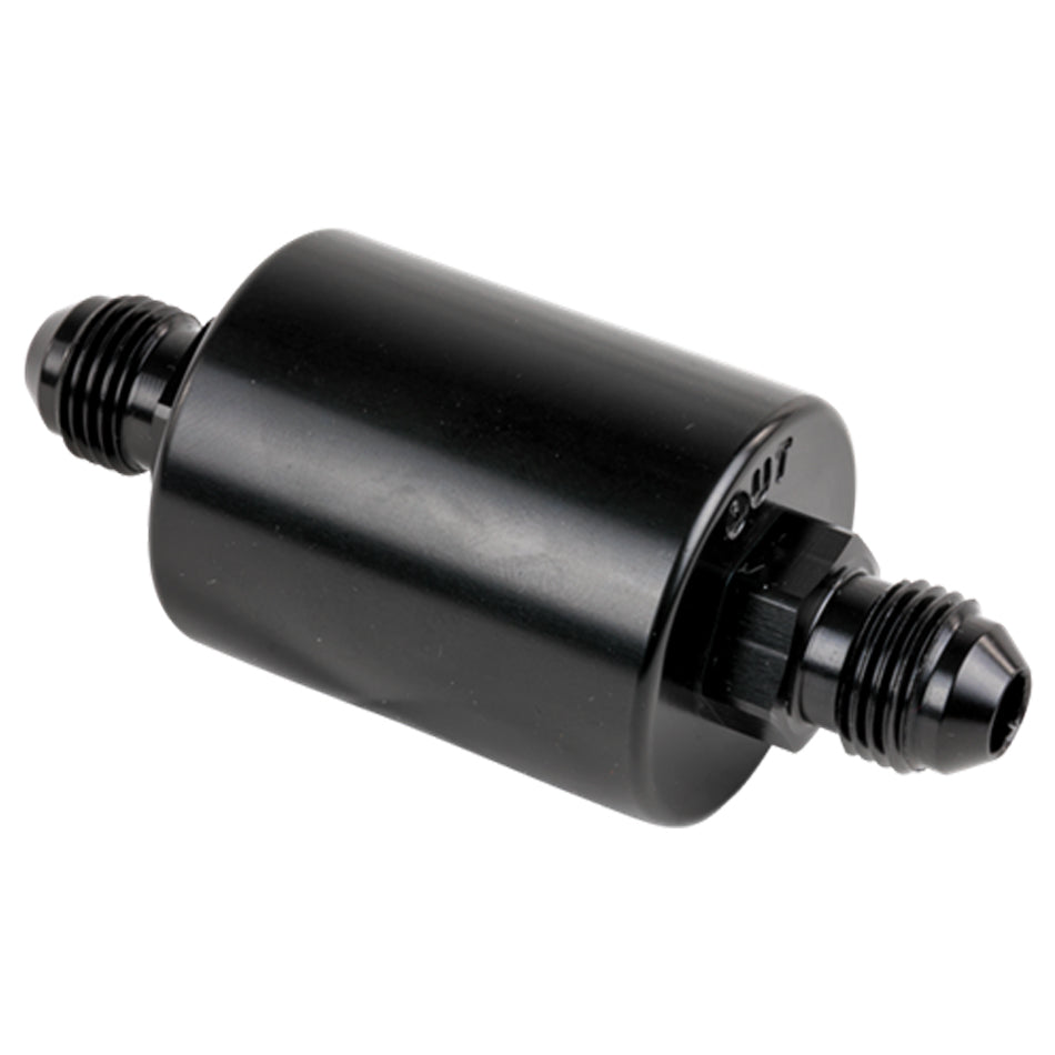 In Line Fuel Filter -6AN Ends Black Fuel Filters and Components Billet Specialties