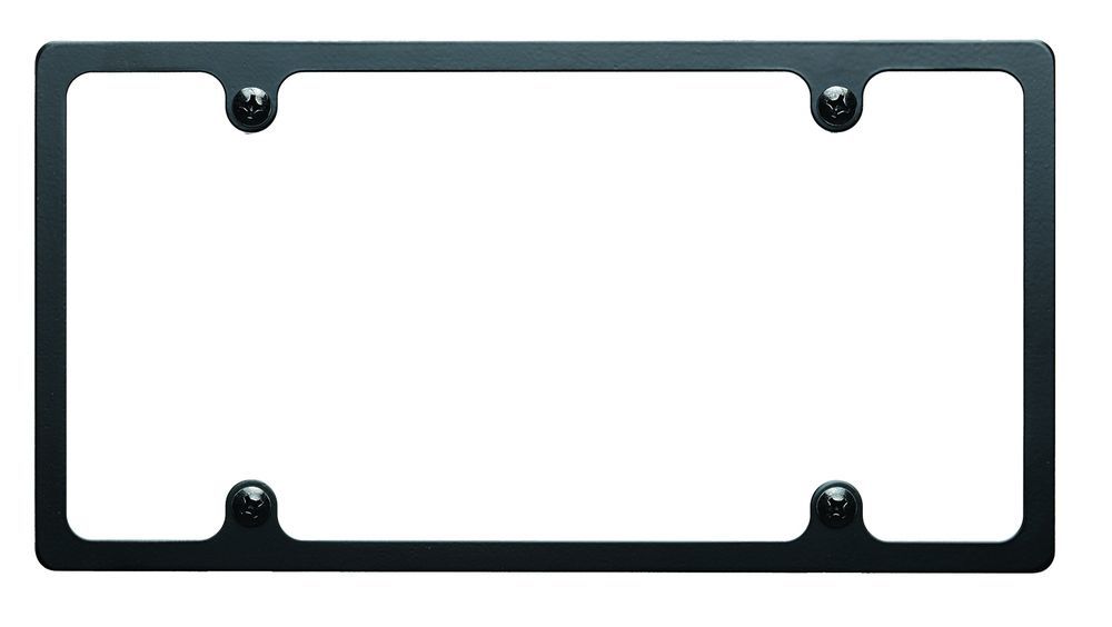License Plate Frame Slim Line Black License Plates and Components Billet Specialties