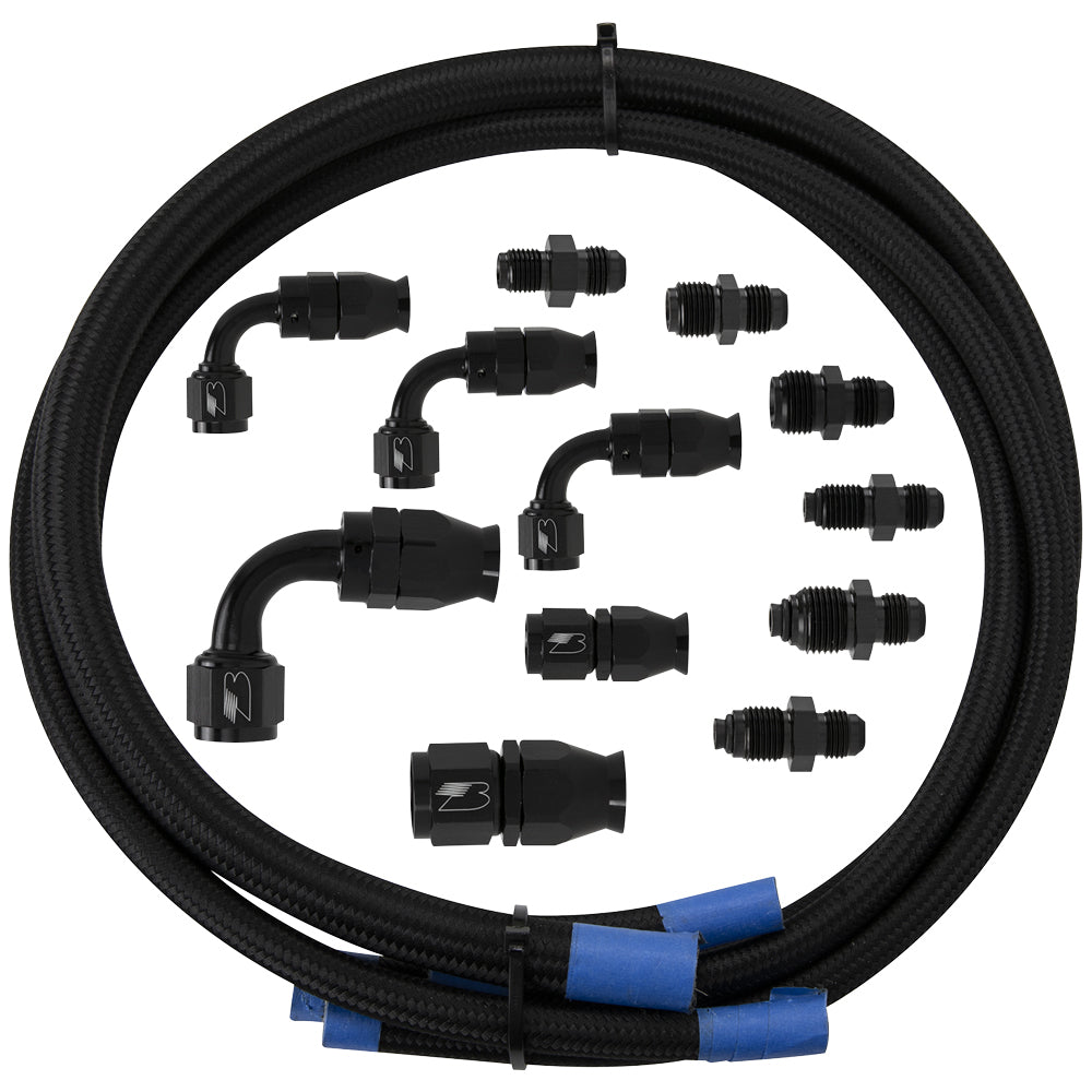 Hose Kit Power Steering w/Remote Reservoir Power Steering Hoses and Lines Billet Specialties
