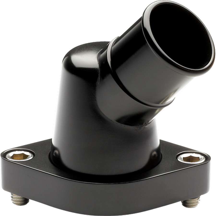 Black Chevy 45 Degree Water Neck Water Necks - Thermostat Housings Billet Specialties