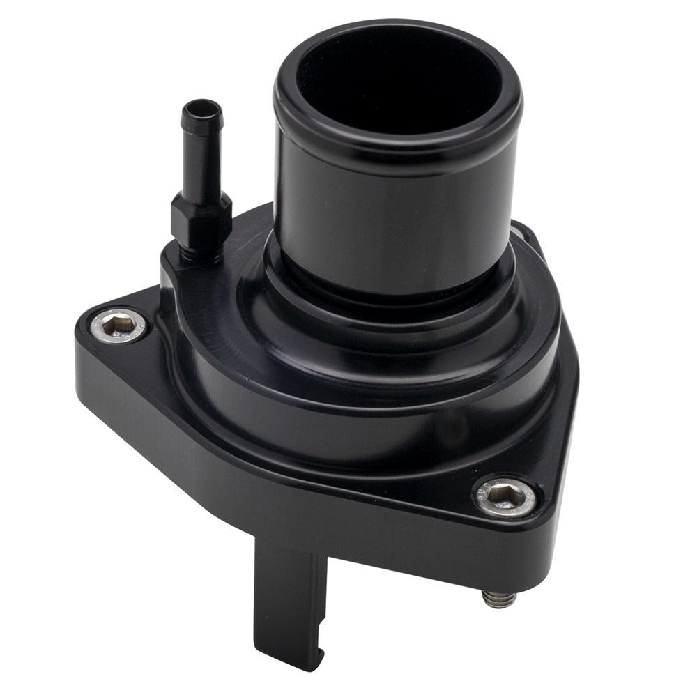 Thermostat Housing Straight LT Engine Black Water Necks - Thermostat Housings Billet Specialties