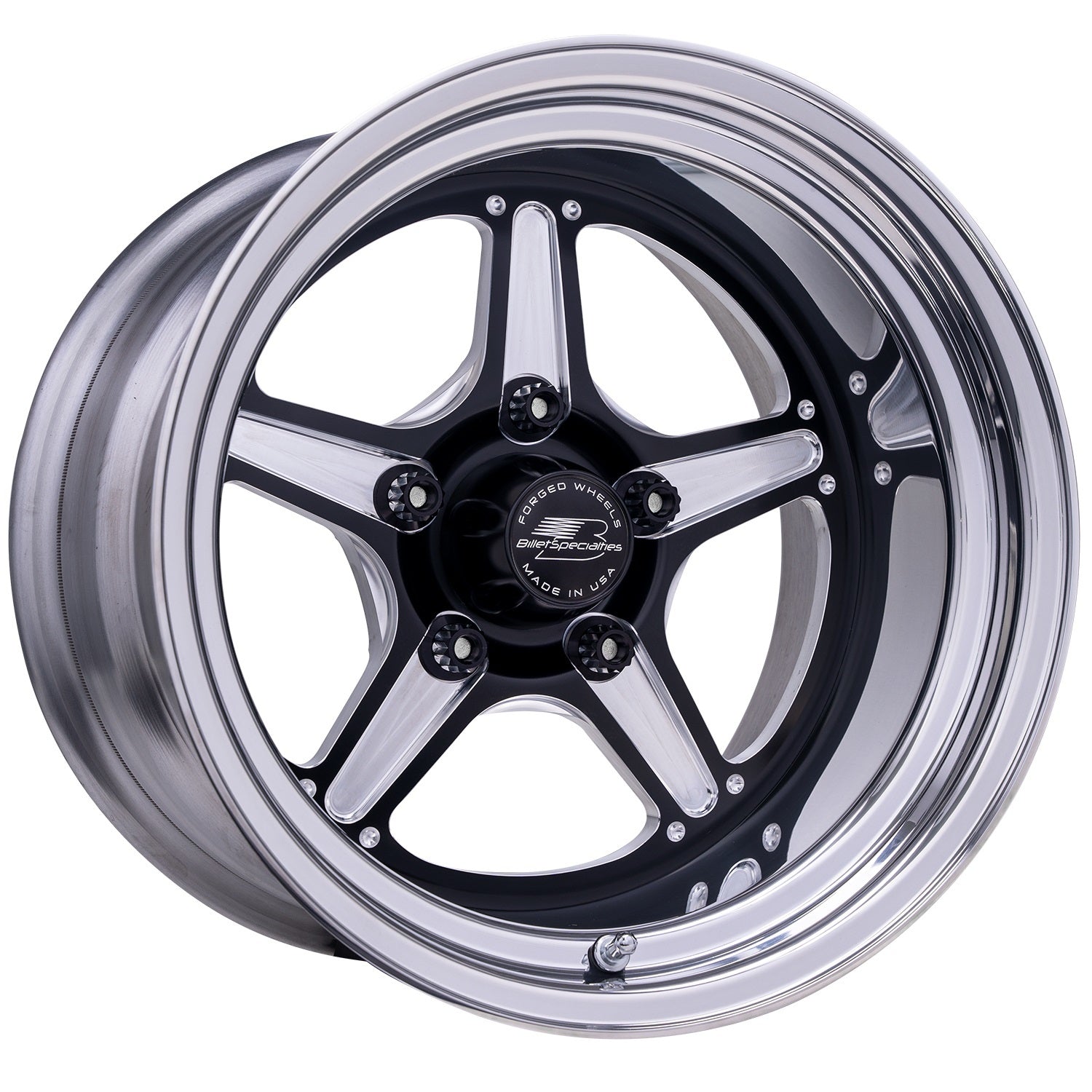 Street Lite Black Wheel 15X10 5.5IN BS Wheels Billet Specialties