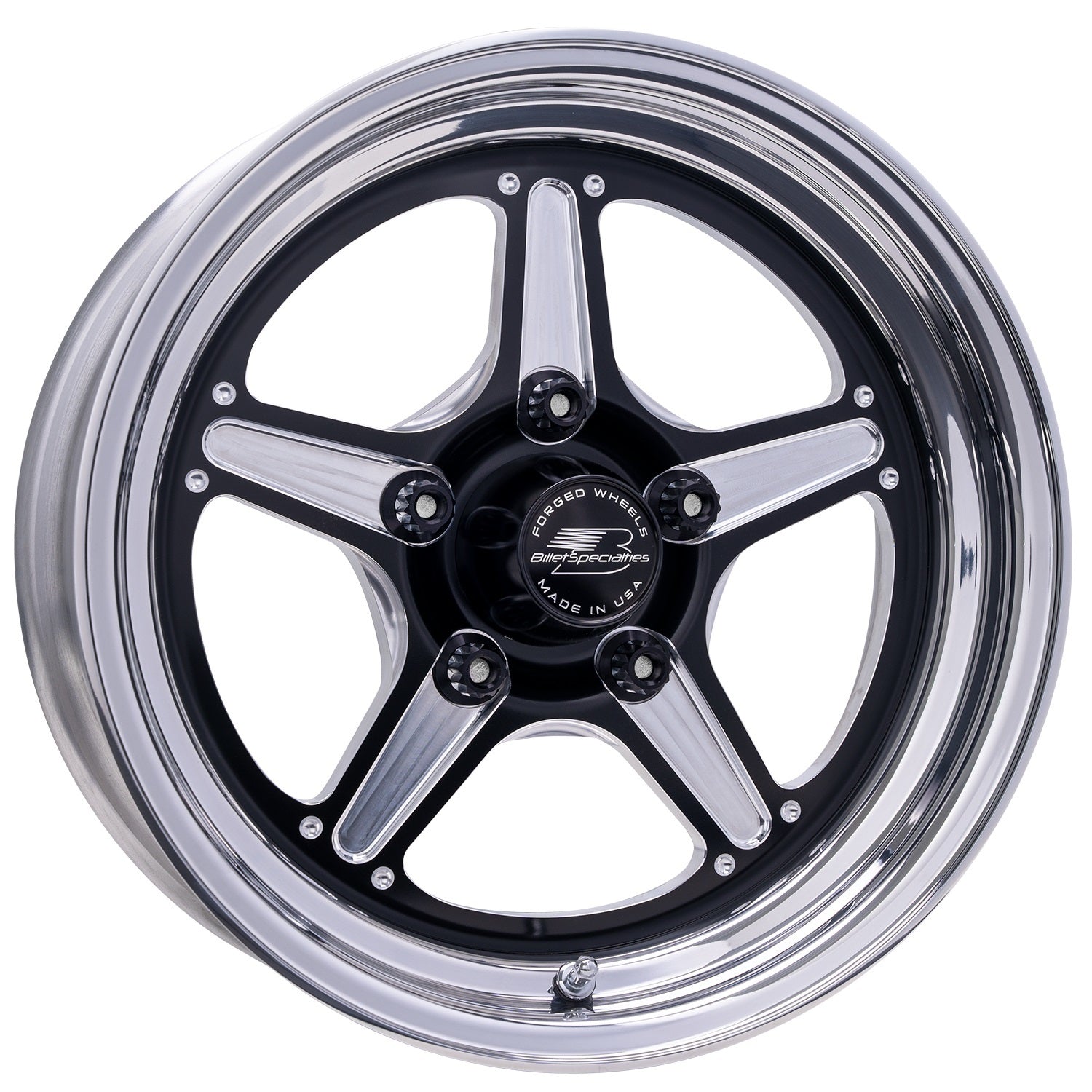 Street Lite Black Wheel 15X4 2.25IN BS Wheels Billet Specialties