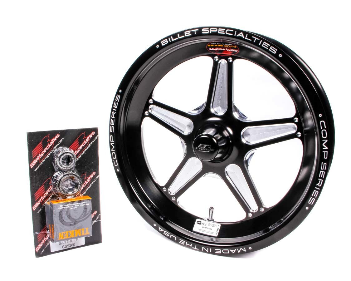 15x3.5 Comp Wheel 1.75bs 5x4.5 bc Black Wheels Billet Specialties