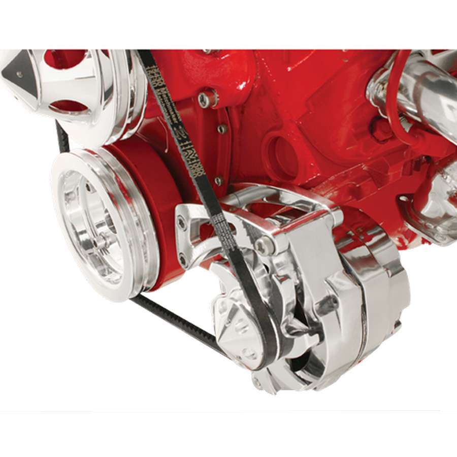 SBC Alt Bracket SWP Low Mount Drivers Side Alternator Brackets and Components Billet Specialties