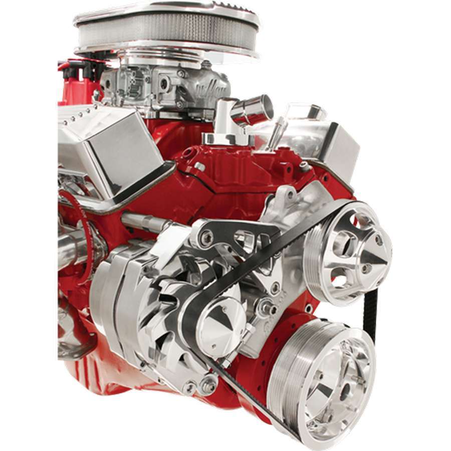 SBC Alt Bracket LWP Mid Mount Passenger Side Alternator Brackets and Components Billet Specialties