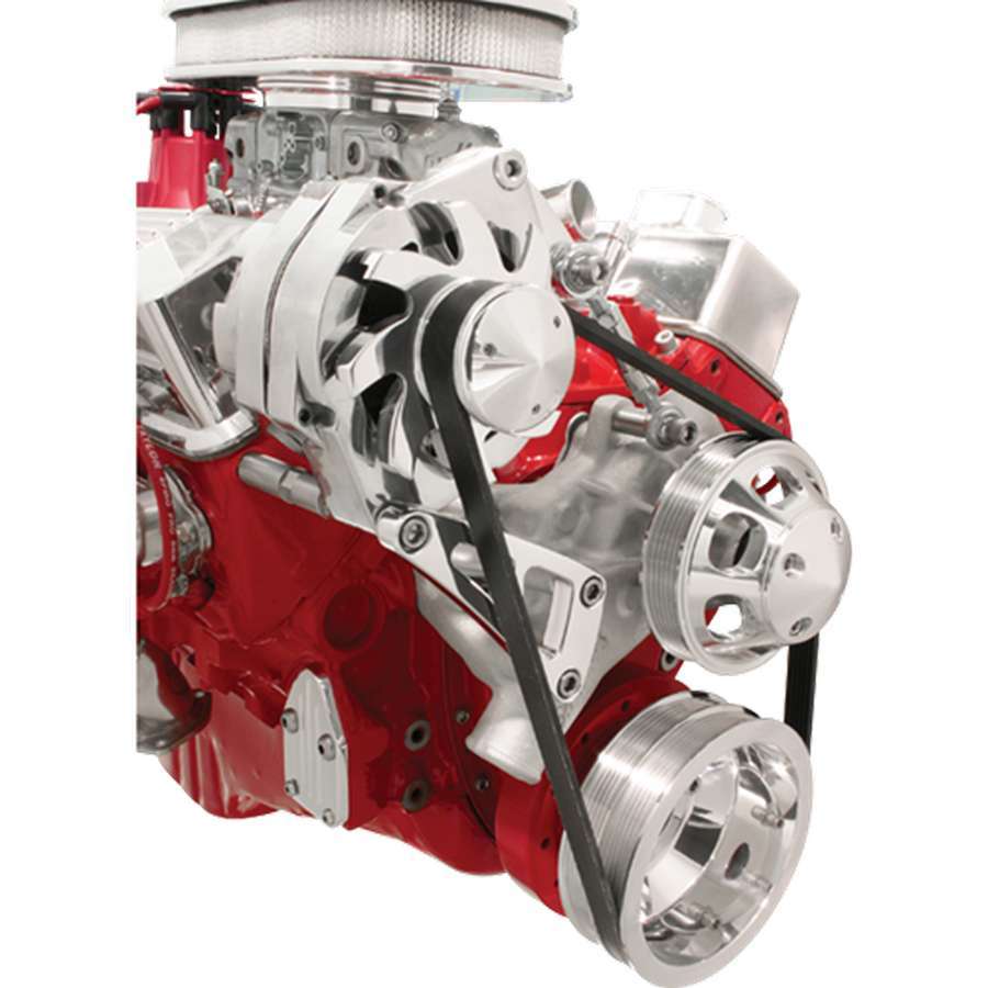 SBC Alt Bracket LWP Top Mount Passenger Side Alternator Brackets and Components Billet Specialties