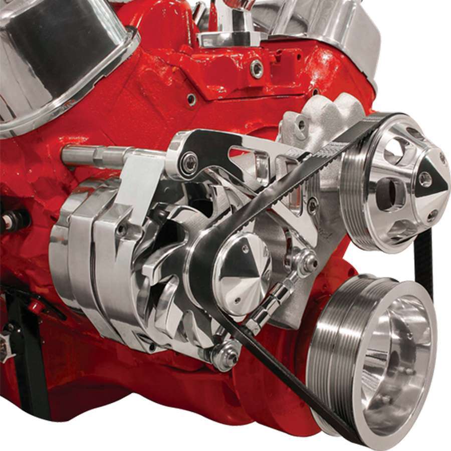 BBC Alt Bracket LWP Mid Mount Passenger Side Alternator Brackets and Components Billet Specialties