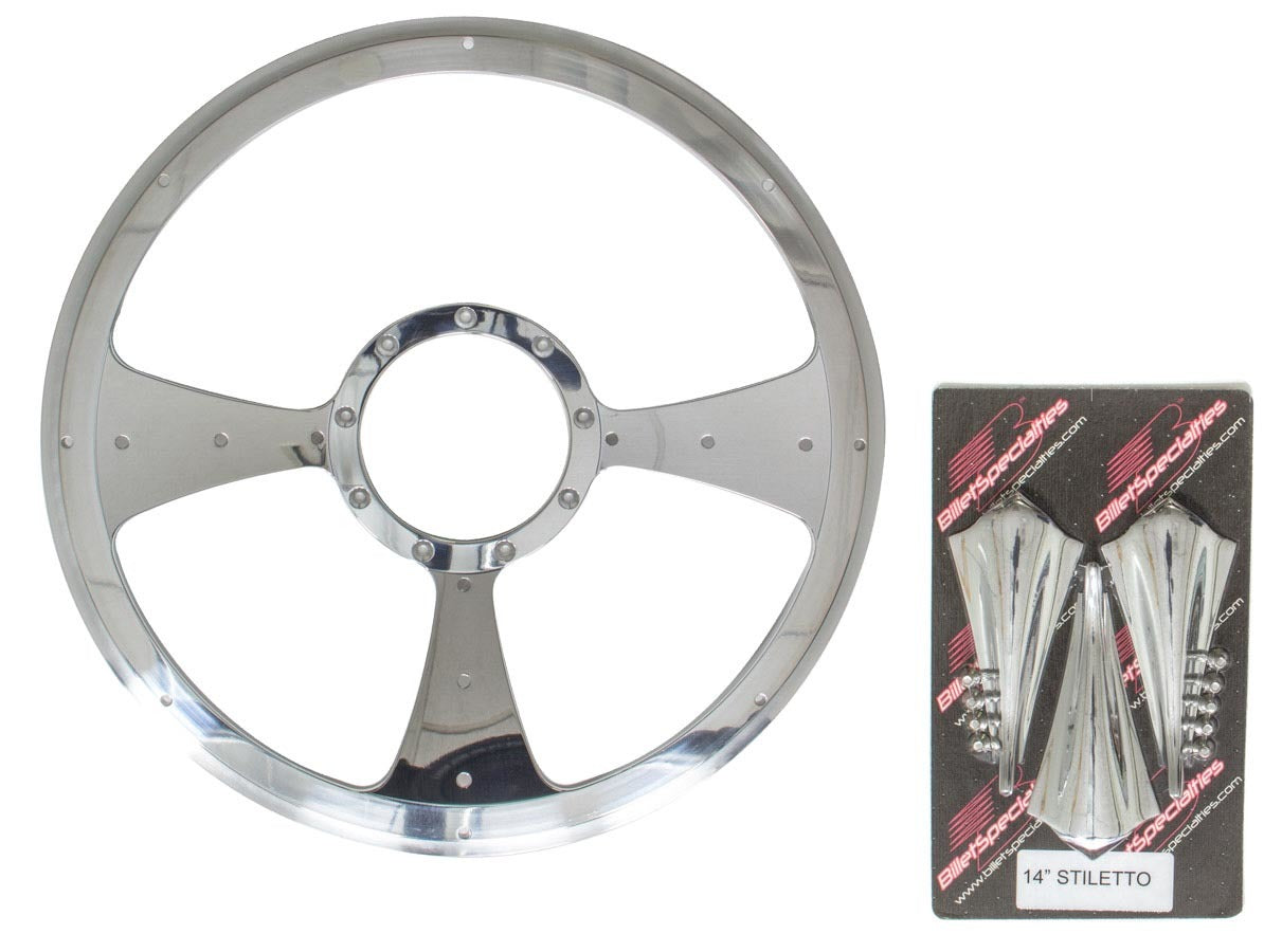 Stiletto - Profile Steering Wheel 14in Steering Wheels and Components Billet Specialties