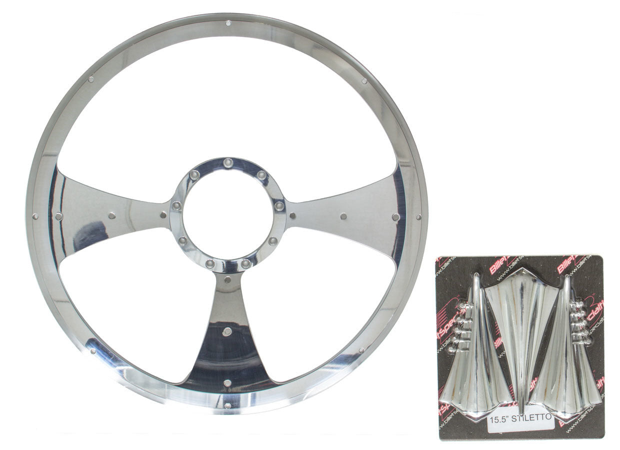 Stiletto - Profile Steering Wheel 15.5in Steering Wheels and Components Billet Specialties