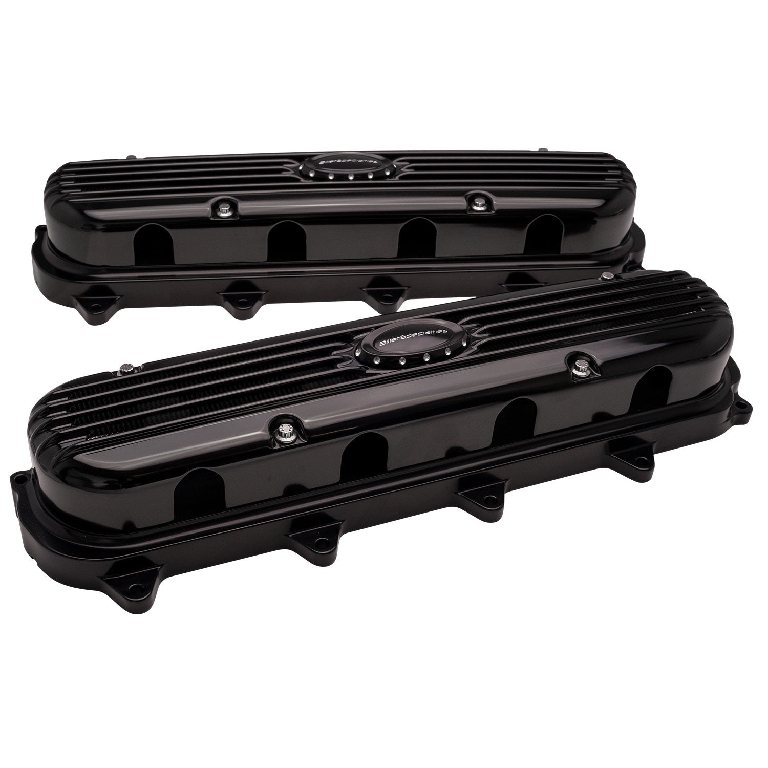 Valve Covers Gen V LT Ribbed Black Valve Covers Billet Specialties