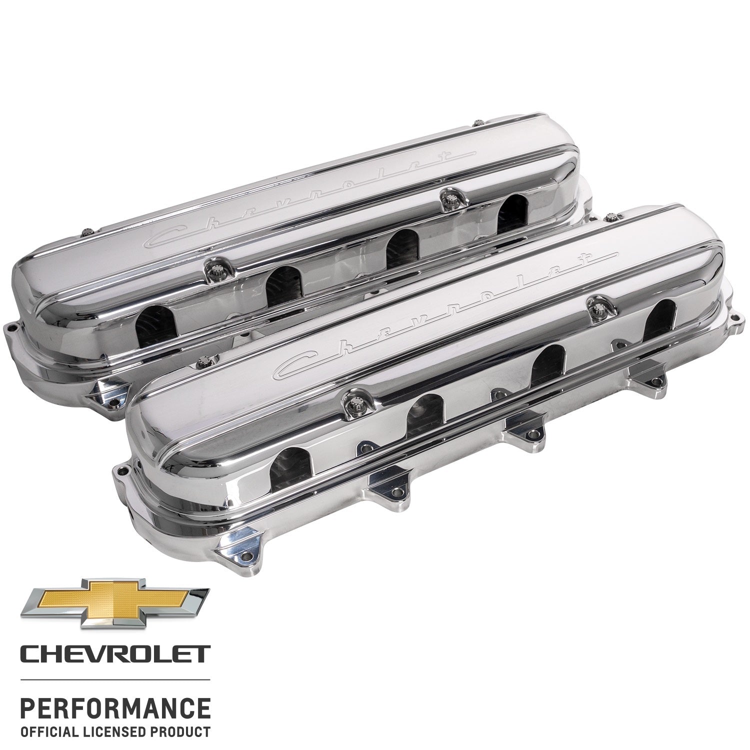 Valve Covers Gen V LT Chevrolet Script Pol. Valve Covers Billet Specialties
