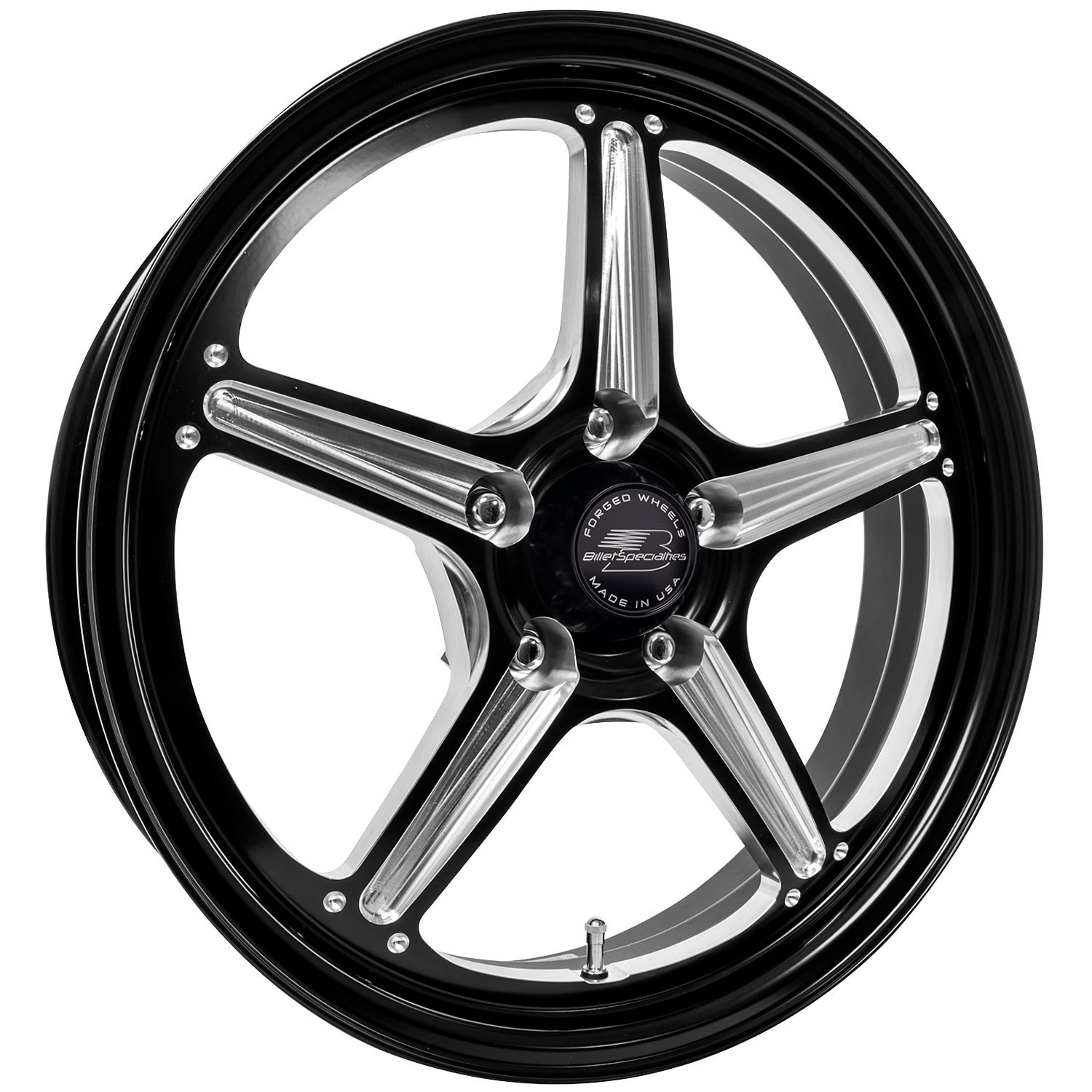 Street Lite Black Wheel 17 X 4.5 5X4.5 BC 2IN BS Wheels Billet Specialties