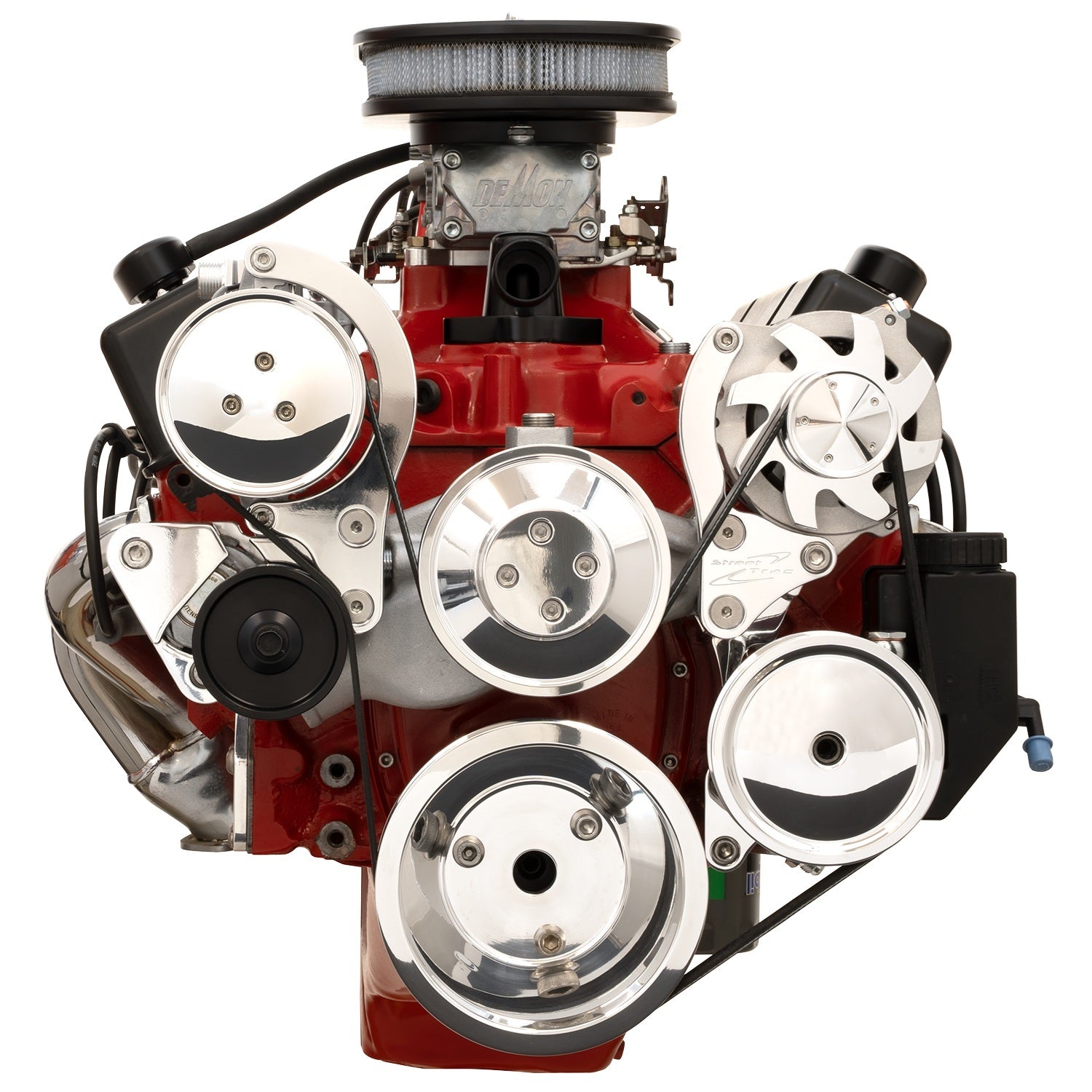 Street Trac SBC Smooth Style Polished Pulley Kits Billet Specialties