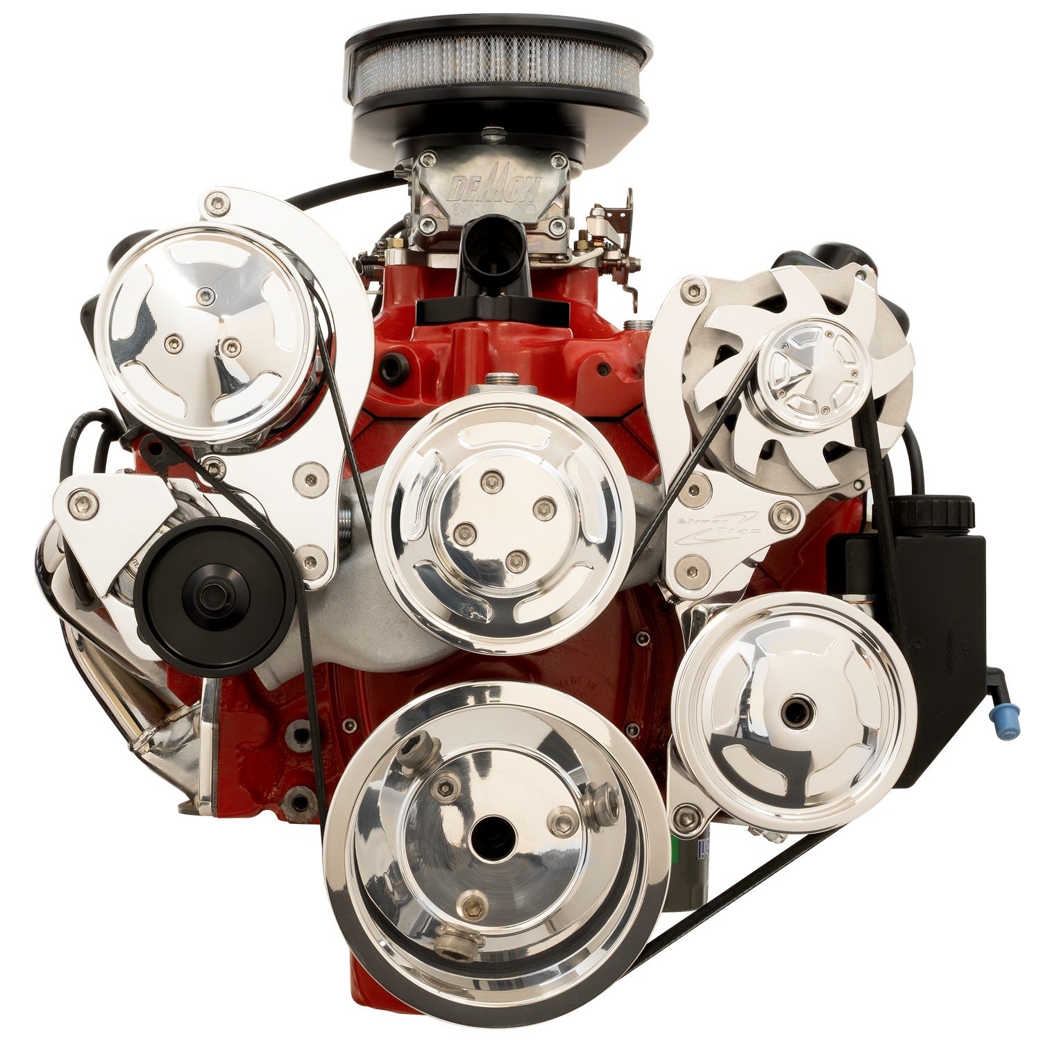 Street Trac SBC Tec Style Polished Pulley Kits Billet Specialties
