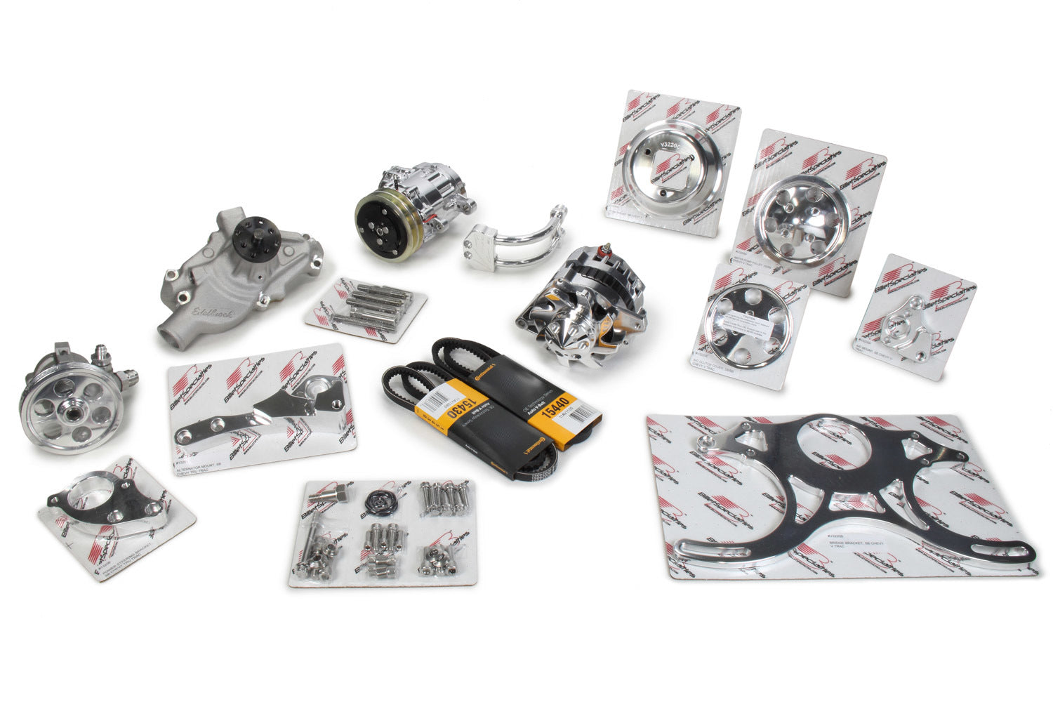 SBC V-Trac Pulley Sys. Pulley Kits Billet Specialties