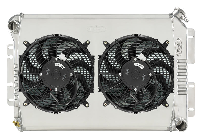 67-69 F Body Radiator W/ Dual 12in Fan Kit MT Radiator Kit COLD-CASE Radiators