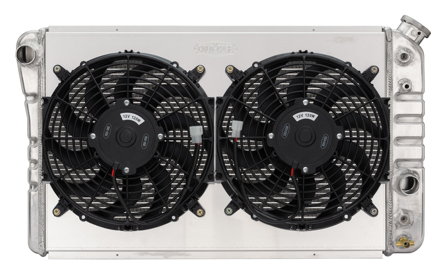84-90 Corvette Radiator w/ Dual 12in Fan Kit Radiators COLD-CASE Radiators