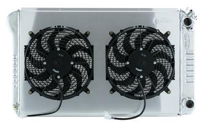 77-87 GM P/U Radiator AT 21in Dual 14in Fans Radiator Kit COLD-CASE Radiators