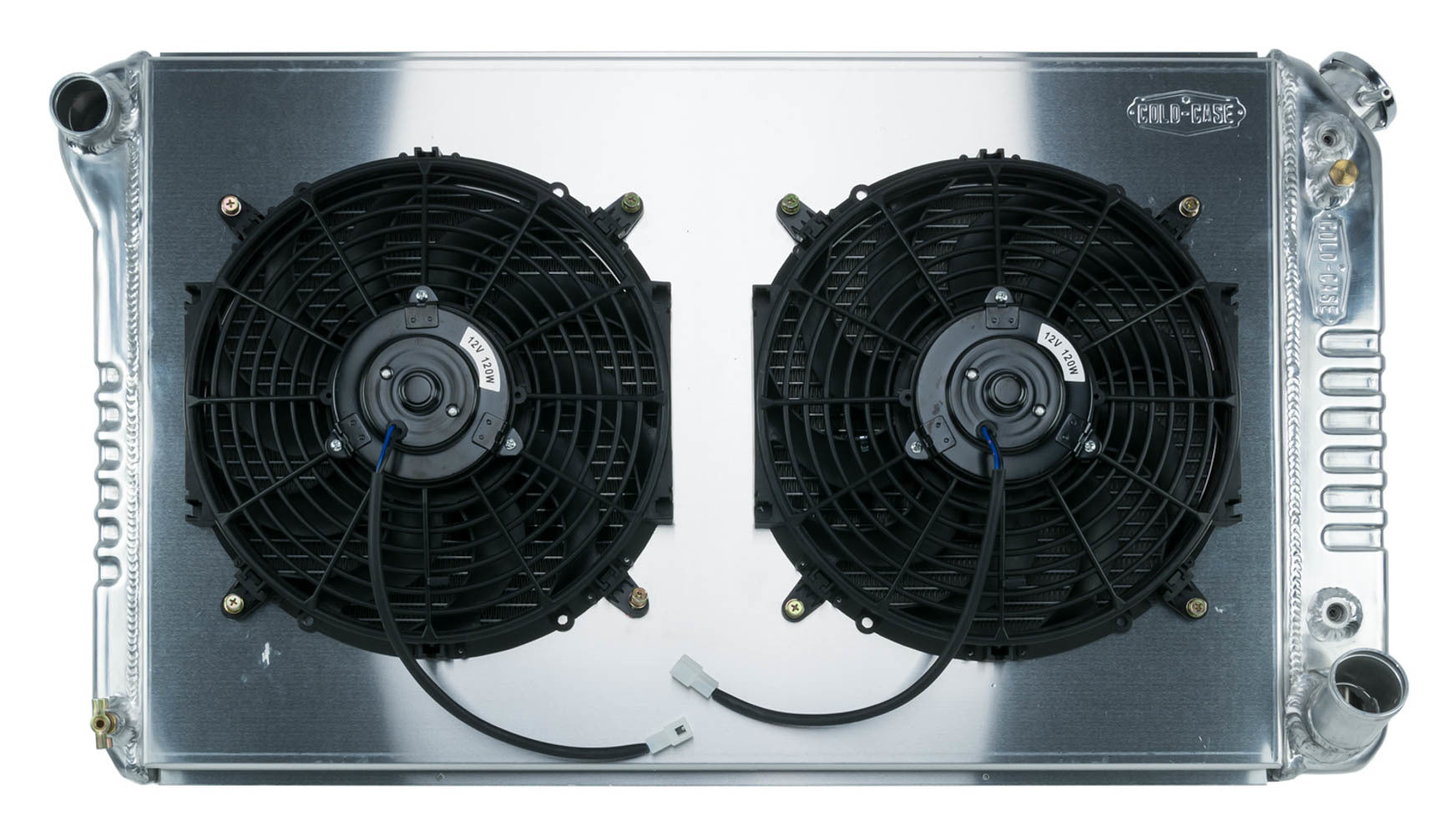 67-76 GM P/U Radiator w/Dual 14in Fan kit Radiator Kit COLD-CASE Radiators
