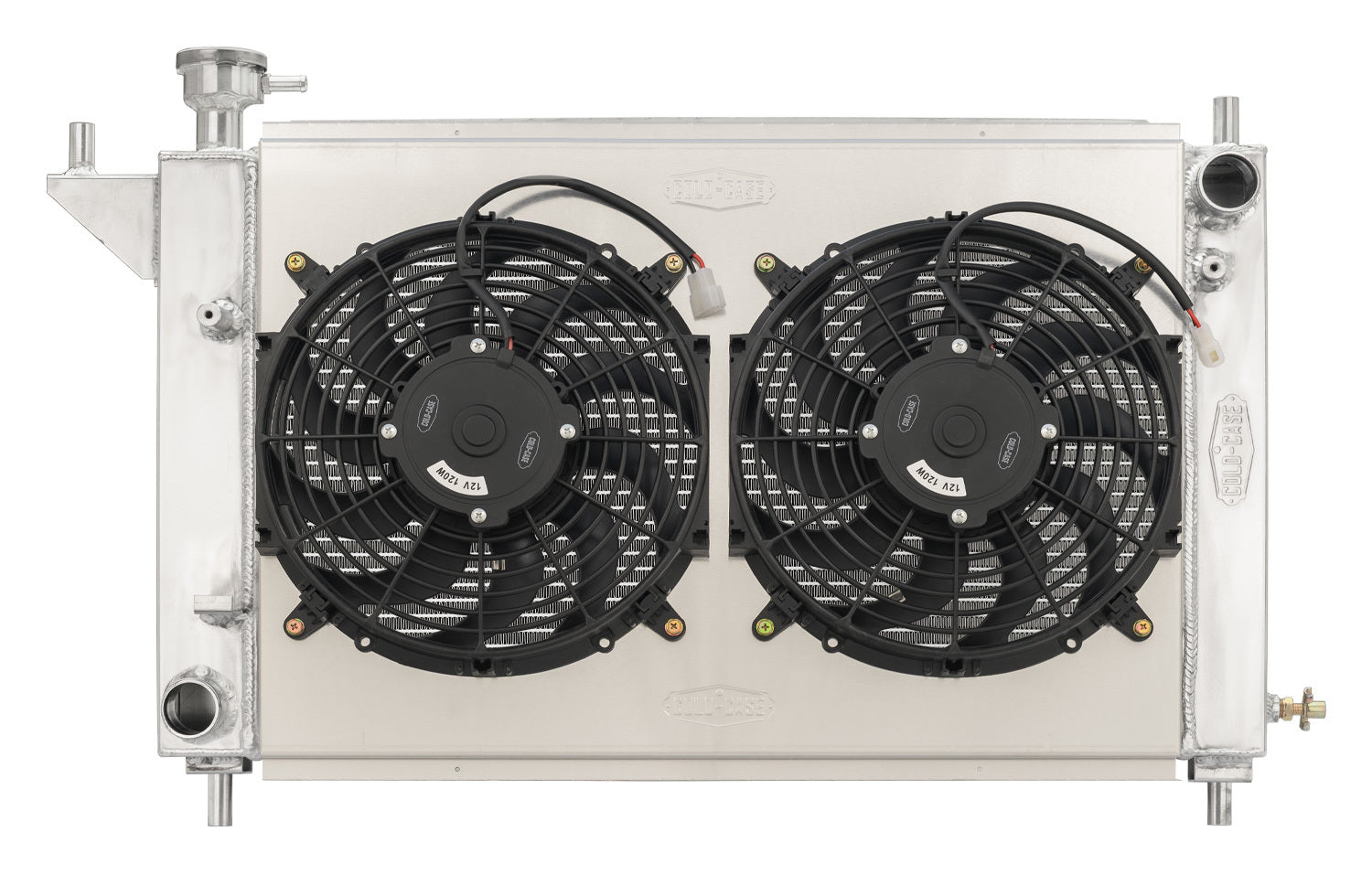 94-96 Mustang Radiator w/12in Dual Fans Kit Radiators COLD-CASE Radiators