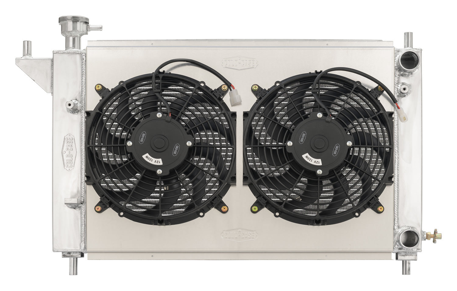94-96 Mustang Radiator w/12in Dual Fans Kit Radiators COLD-CASE Radiators