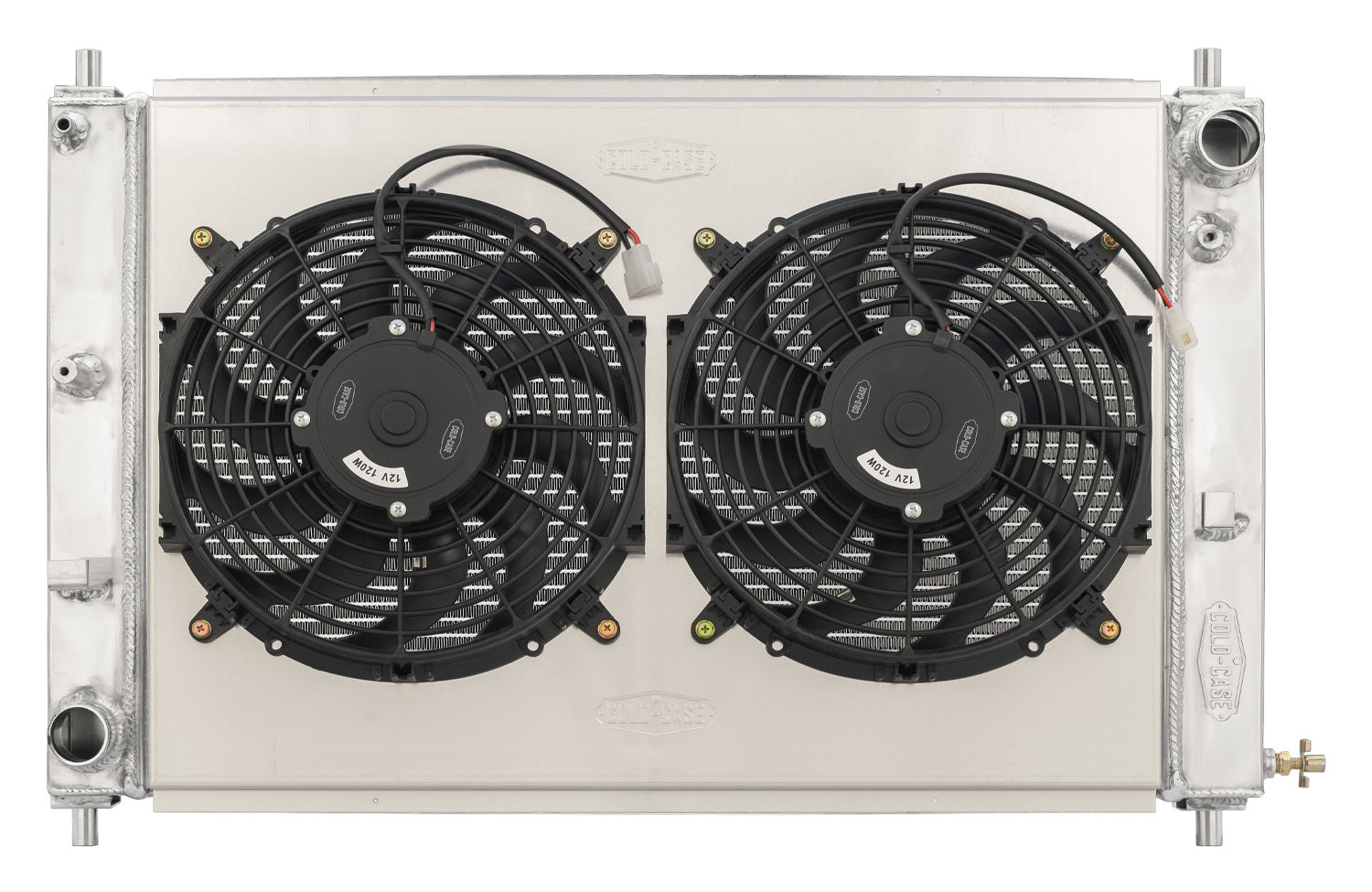 97-04 Mustang Radiator w/12in Dual Fans Kit Radiators COLD-CASE Radiators