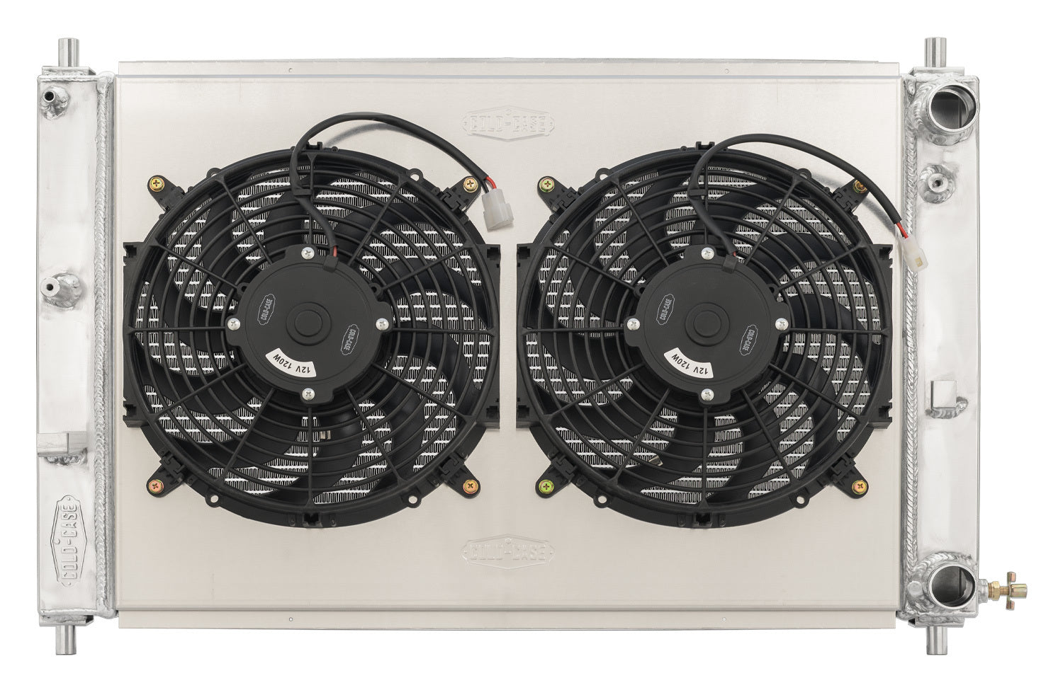 97-04 Mustang Radiator w/12in Dual Fans Kit Radiators COLD-CASE Radiators