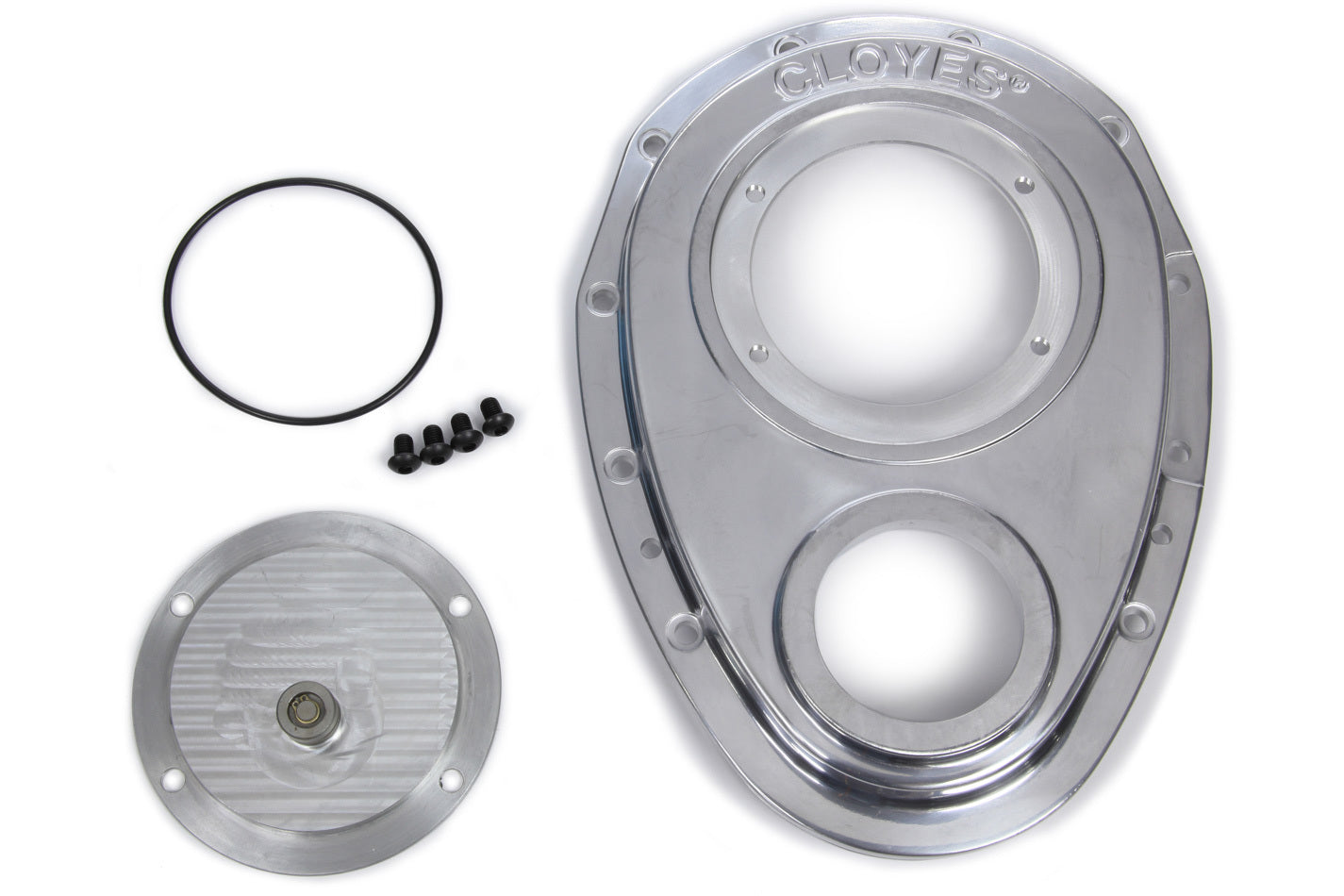 Aluminum Timing Cover - SBC w/BBC Snout 2pc. Timing Covers Cloyes