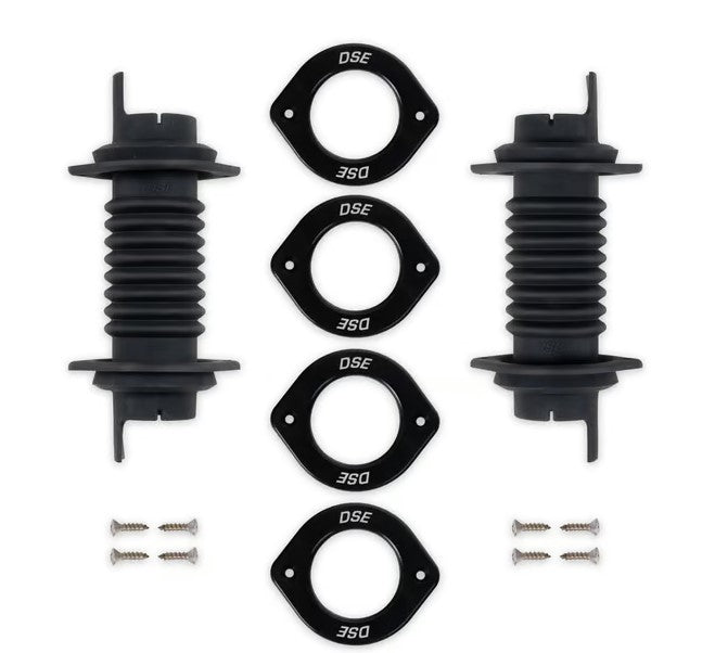 Door Jamb Wiring Boot Kit -Black Anodize Trim Protective Wire Sleeve Detroit Speed and Engineering