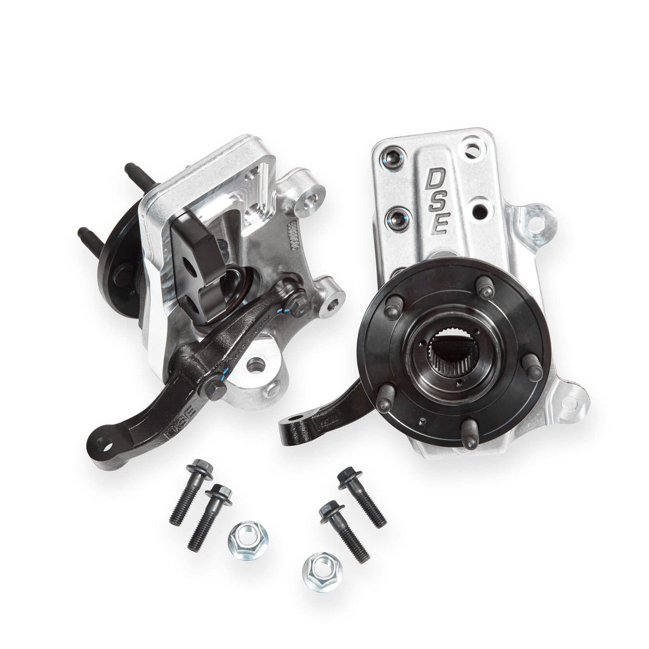 Lowered Hubpack Uprights 79-93 Foxbody Spindles and Components Detroit Speed and Engineering