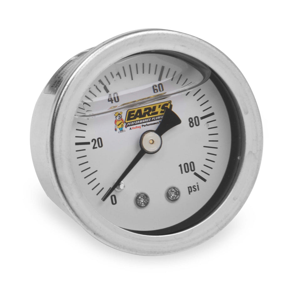 Pressure Gauge 100psi Liquid Filled Analog Gauges Earl's Performance
