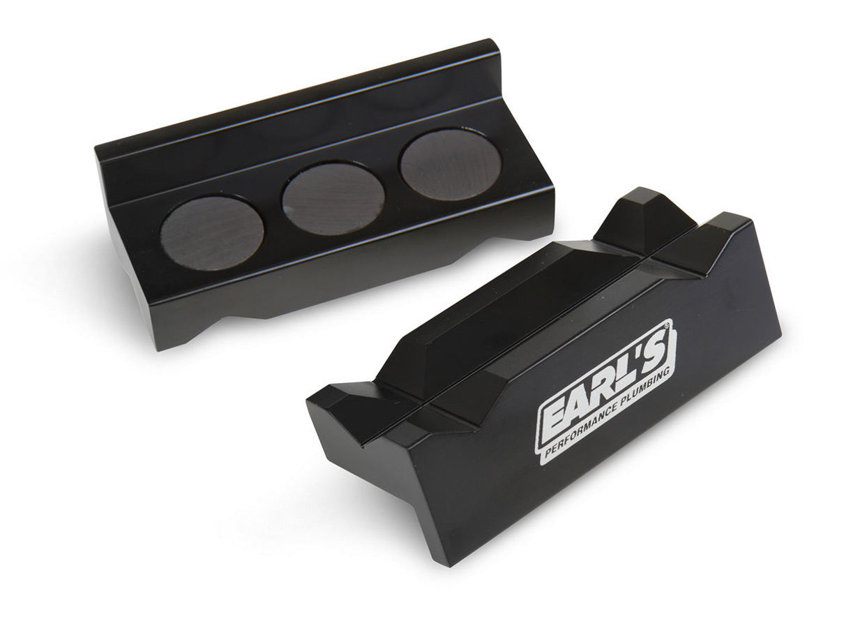 Vise Jaws Black Anodized Aluminum Vise Jaw Inserts Earl's Performance