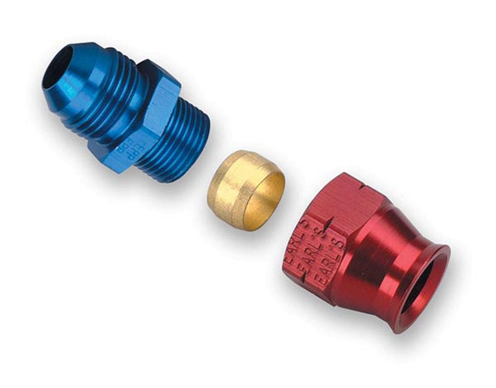 #8 Male Alum to 1/2in Tubing Adapter AN-NPT Fittings and Components Earl's Performance