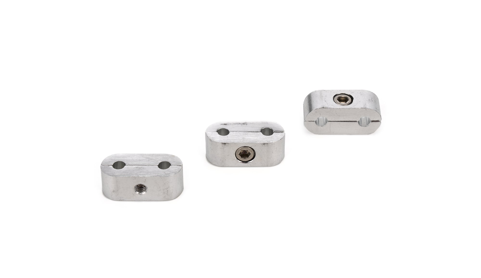 3/16in. Polished Alum. Hose/Tube Separators-3pk Hose Support Brackets Earl's Performance