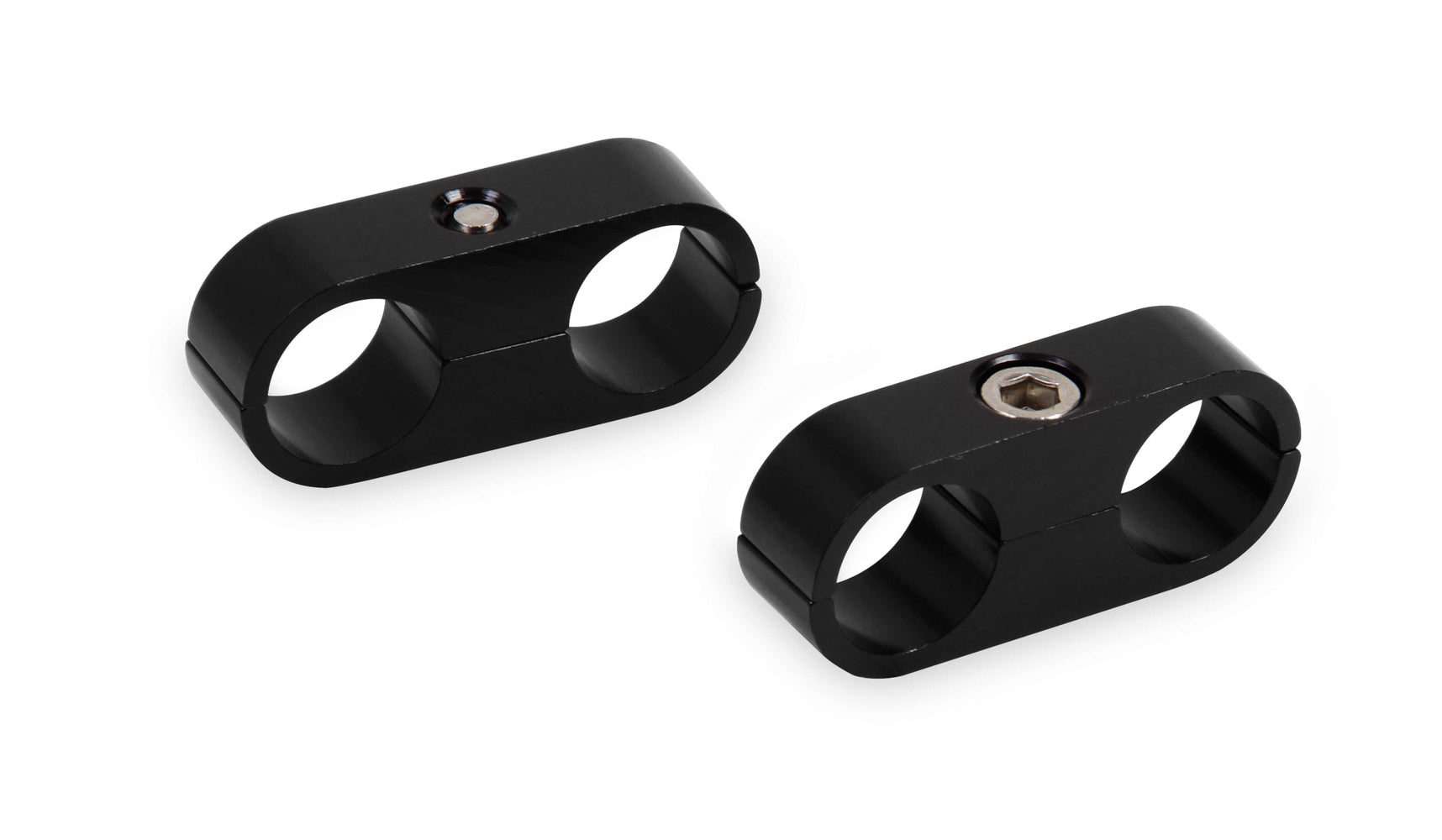 9/16 Hose Separator 2pk Billet Aluminum - Black Hose Support Brackets Earl's Performance