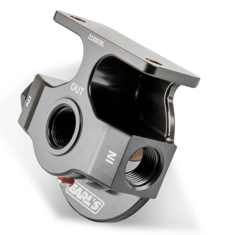Billet Remote Oil Filter Mount - Lightweight Oil Filter Adapters and Components Earl's Performance