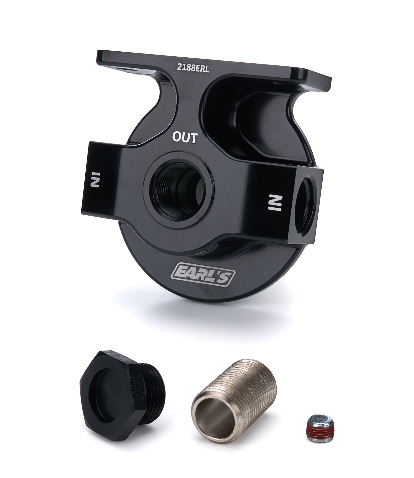 Billet Remote Oil Filter Mount - Lightweight Oil Filter Adapters and Components Earl's Performance