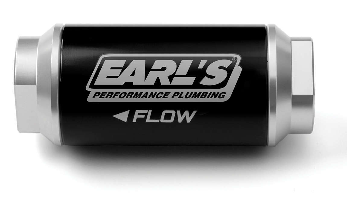 Billet Alm Fuel Filter w/6an ORB 100 GPH Fuel Filters and Components Earl's Performance