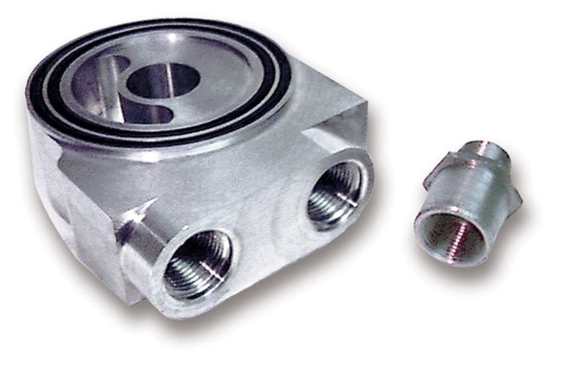 Thermostat Sandwich Adap ter Engine Oil Thermostats Earl's Performance