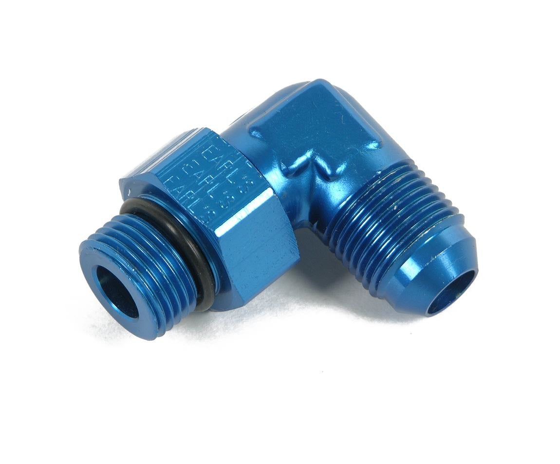 #10 Male to Male Swivel Fitting 7/8-14 90 Degree AN-NPT Fittings and Components Earl's Performance