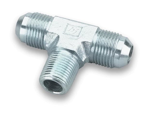 #3 to 1/8in. NPT Steel Tee Adapter AN-NPT Fittings and Components Earl's Performance