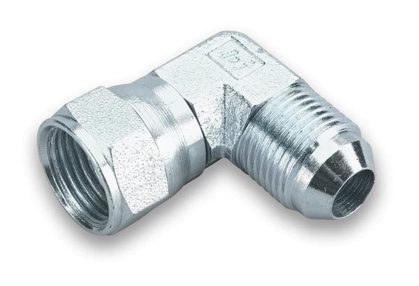 #4 Female to #4 Male Steel 90 Deg Adapter AN-NPT Fittings and Components Earl's Performance