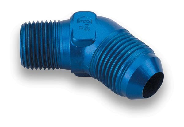 45 Deg. #8 > 3/8 Npt Adp AN-NPT Fittings and Components Earl's Performance