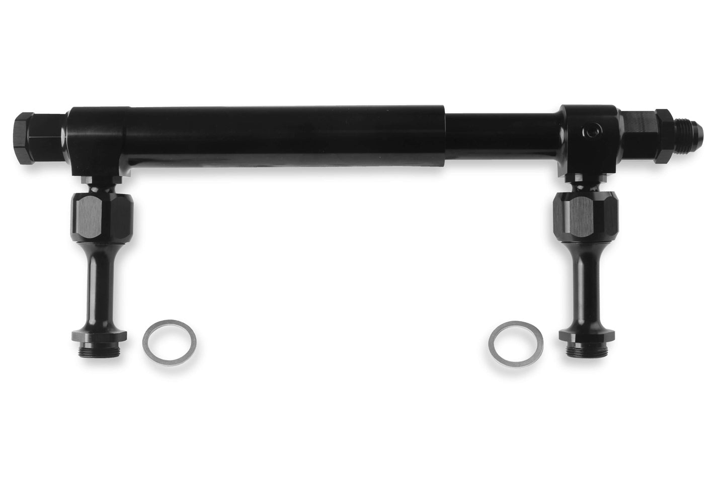 #8an Adj. Fuel Log - Billet Aluminum Black Carburetor Fuel Lines/Logs Earl's Performance