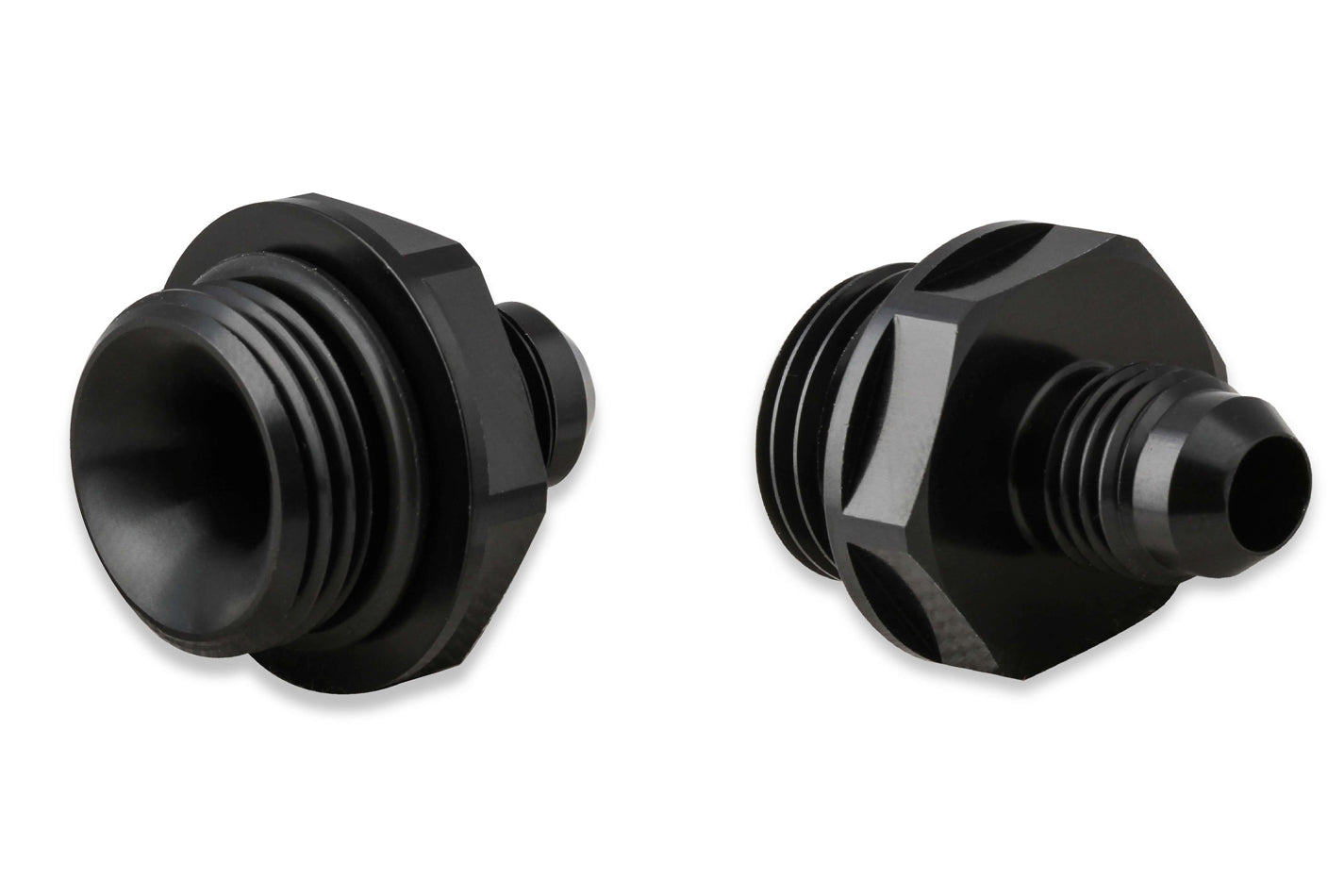 6an Oil Cooler Adapter 2pk - Black AN-NPT Fittings and Components Earl's Performance