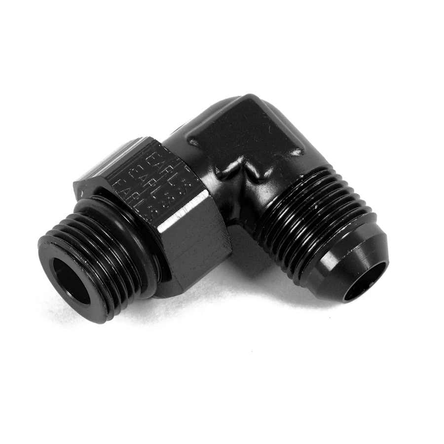 #6 Male 90 Deg to Male Swivel 9/16-18 O-Ring AN-NPT Fittings and Components Earl's Performance