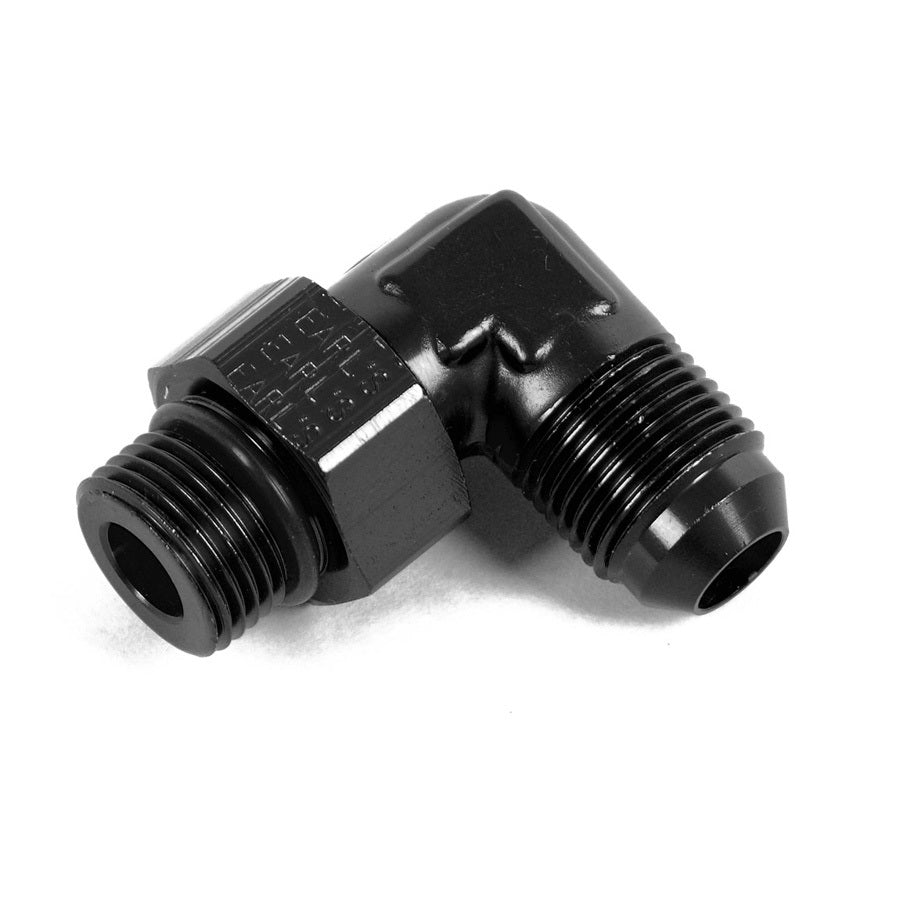 6an Male 90 Degree x 9/16-24 Carb Fitting AN-NPT Fittings and Components Earl's Performance