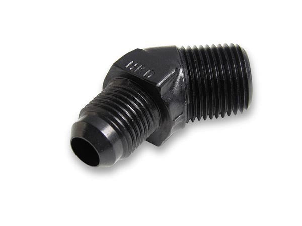 #12 Male to 1/2in NPT 45 Deg Ano-Tuff Adapter AN-NPT Fittings and Components Earl's Performance